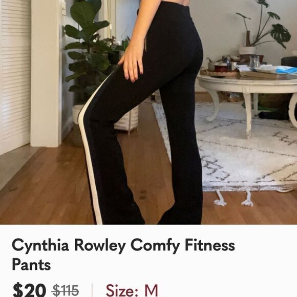 ROWLEY fitness pants, size medium. White and blue stripe on the side. Excellent. - Picture 12 of 13